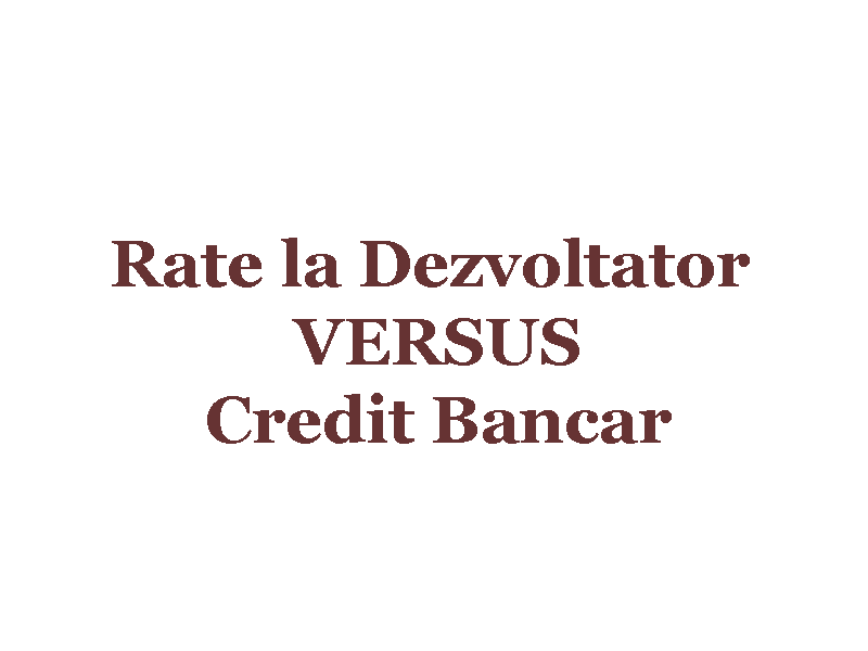 Rate la Dezvoltator vs. Credit Bancar